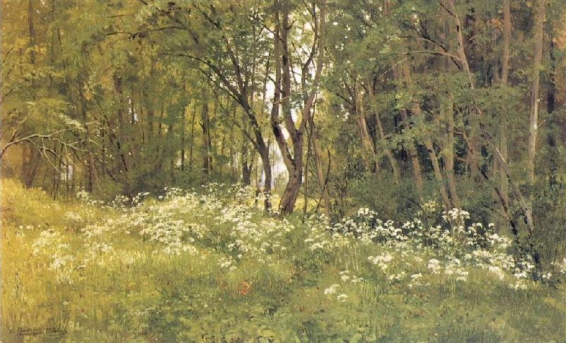 Ivan Shishkin Flowers on the Edge of a Wood oil painting image